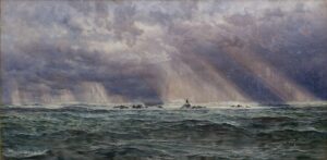 Pesca de langostas en mares costeros.