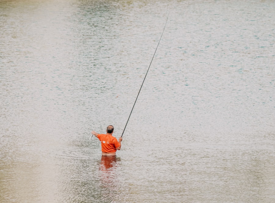 Fishing in stagnant waters during the summer