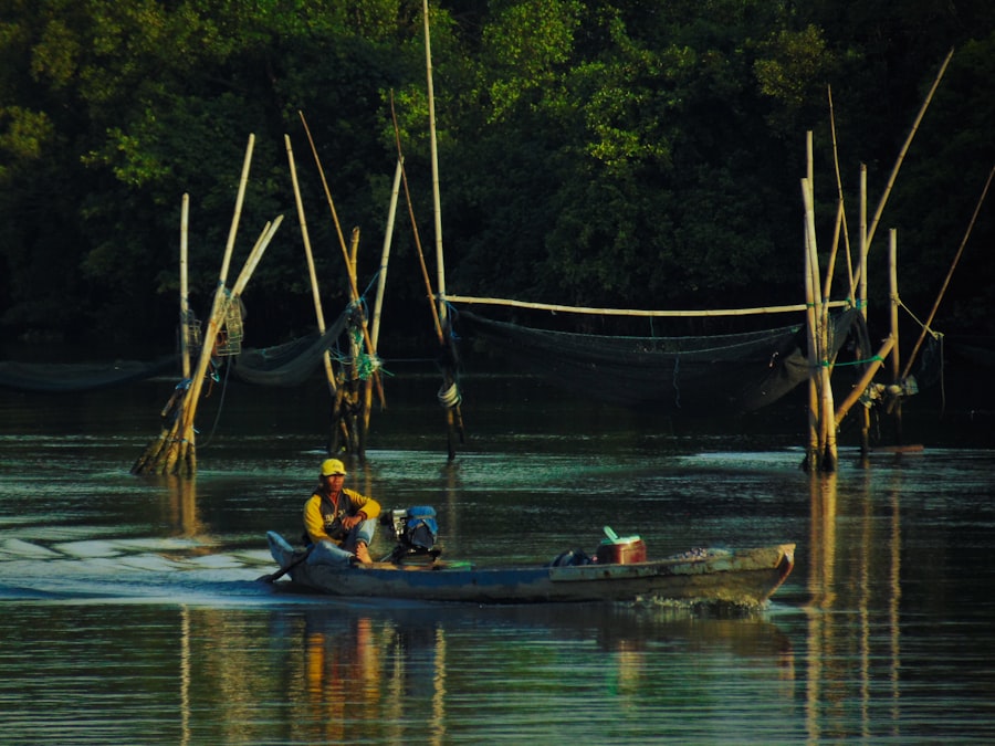 Photo fishing with live bait in mangrove areas